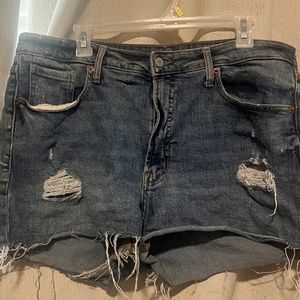 Denim Distressed Jean Shorts